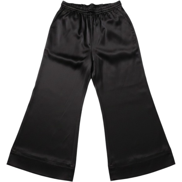 Free People Pants - Free People Intimately Satin Wide Leg Paperbag Waist Pants Women M Black